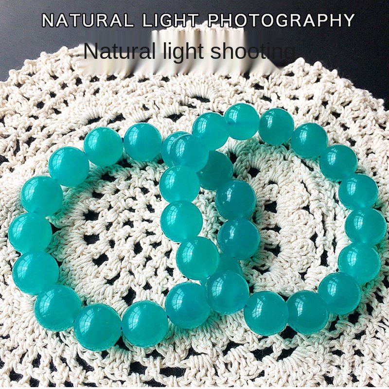 Natural Icy Amazonite Bracelet Temperament Single Circle Crystal Bracelet to Give Mom Bracelet Graduated Strand Set Luxury Ornament lv6j