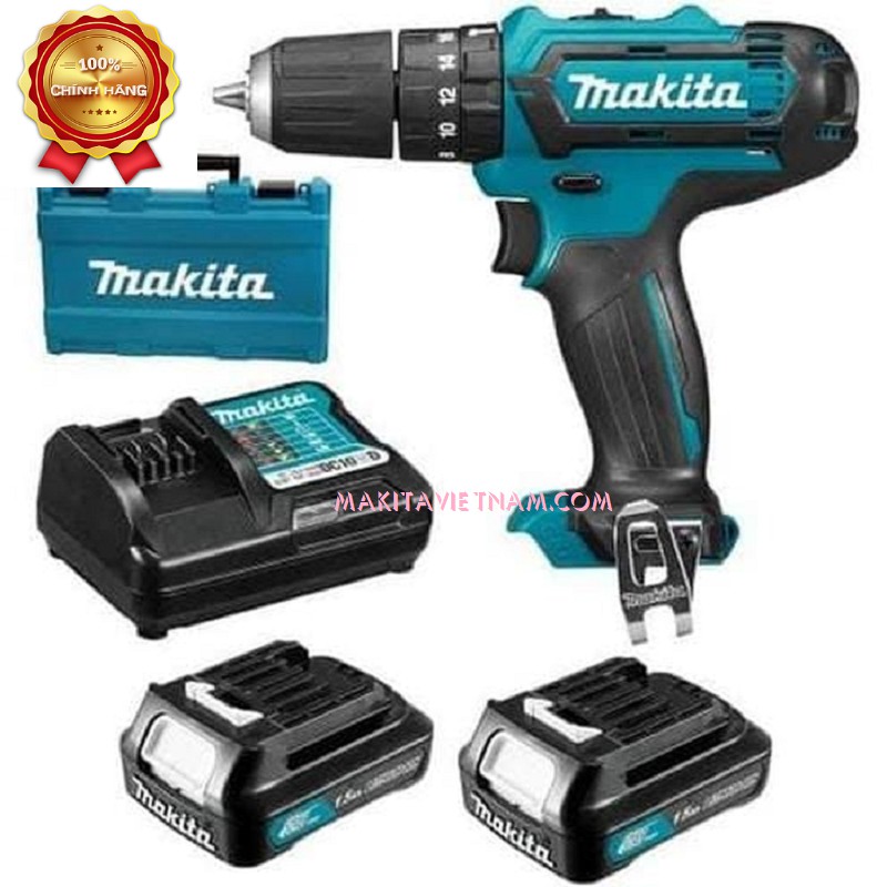 Máy khoan vặn vít dùng pin Makita DF333DSYE (kèm 2 pin, 1 sạc)