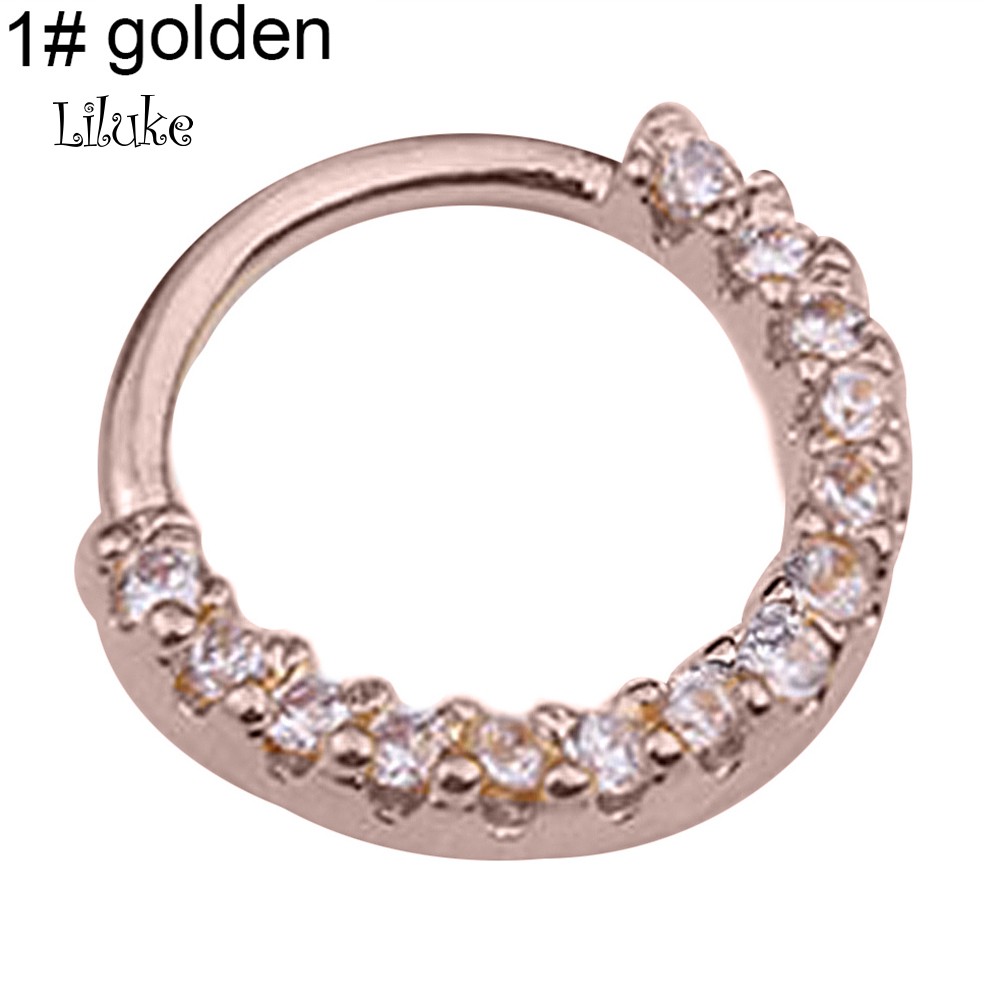 1 Khuyên Mũi Tròn Đính Đá Sang Trọng