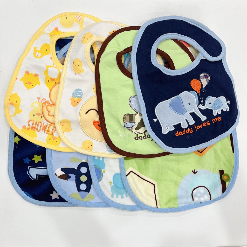 Yếm ăn em bé Sanlutoz họa tiết dễ thương gửi ngẫu nhiên