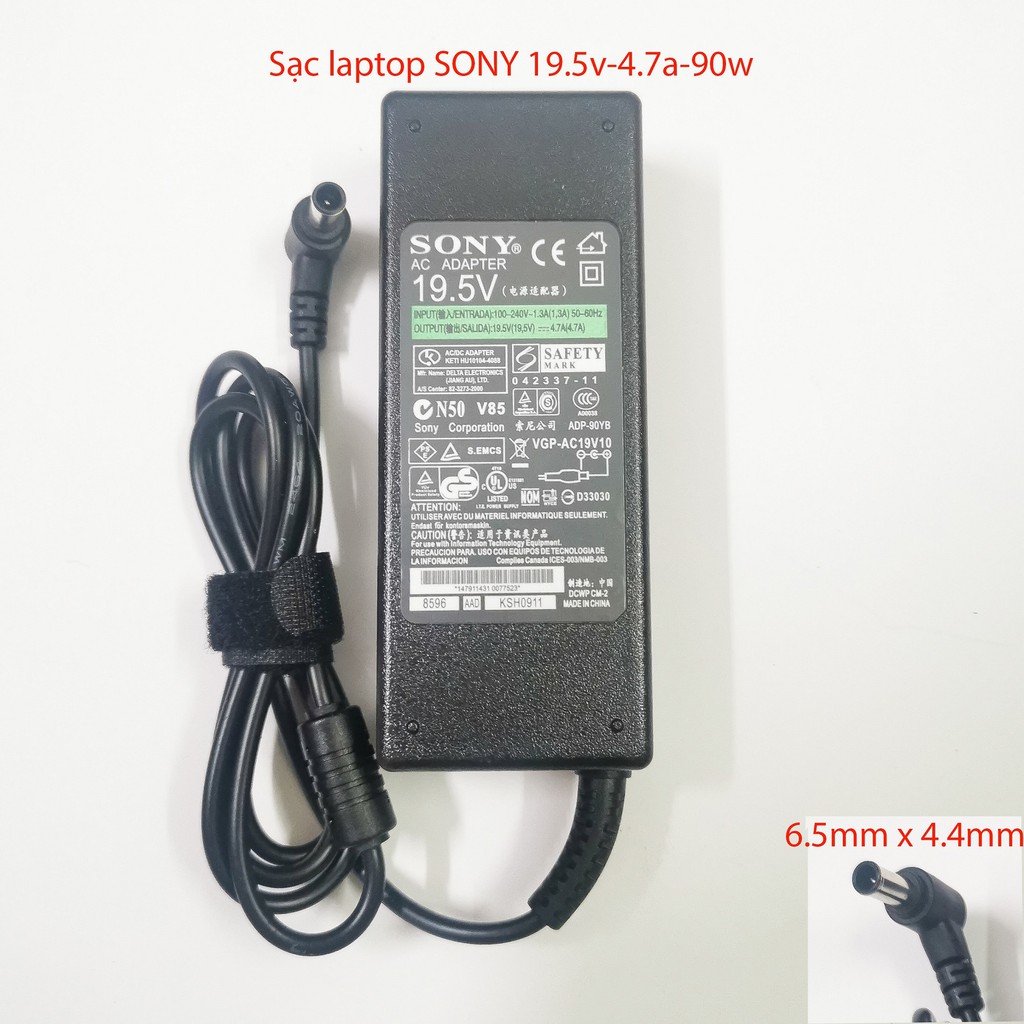 [combo 5 sạc] Laptop Sony 19.5V - 4.7A - 90W (Adapter Sony 19.5V – 3.9A) loại tốt, Sạc màn hình LG 19v