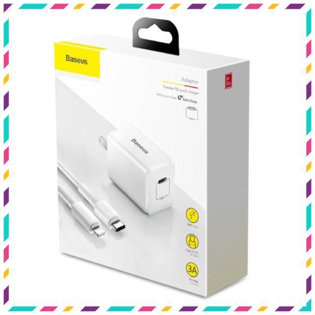 [Xả hàng] Bộ sạc nhanh iphone 11/ 11 Pro/ 11 Pro Max/ 12 Pro Max chuẩn PD 18w Baseus BH 6 tháng