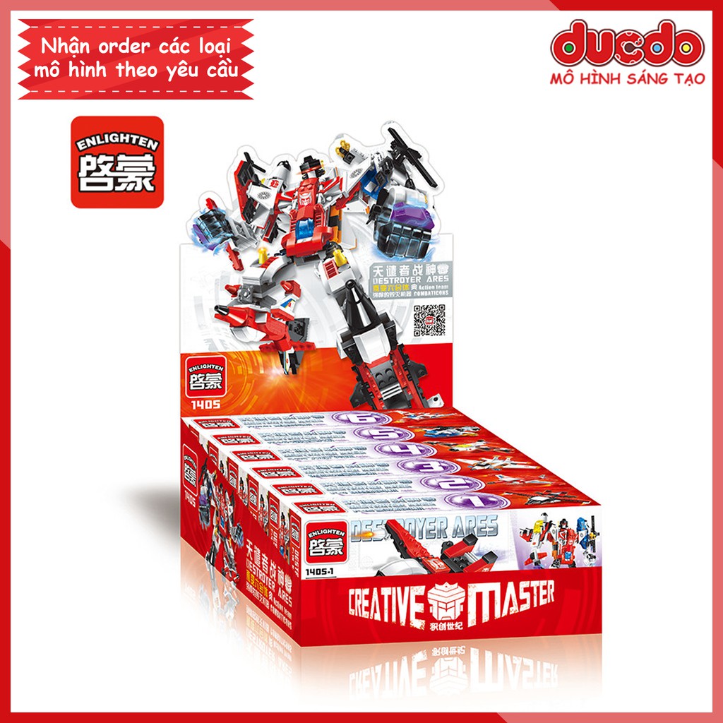 ENLIGHTEN 1405 Lắp ghép Robot phi thuyền Biến Hình 6 in 1 - Transformers - Đồ chơi Xếp hình Mô hình Minifigures Mini