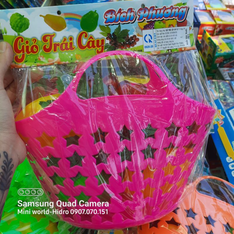 Giỏ trái cây mini đồ chơi đầu hàng bé gái hàng Việt Nam nhựa đẹp