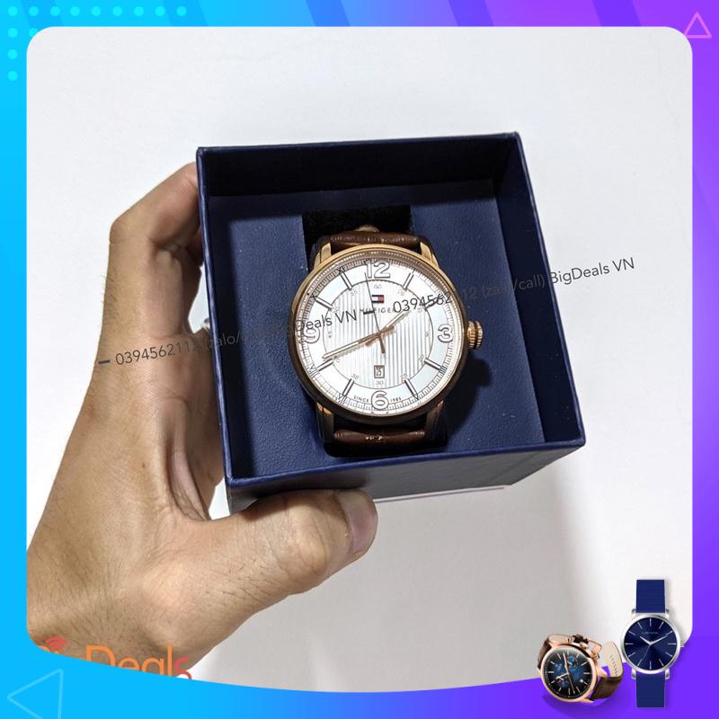 Đồng hồ nam dây da Tommy Hilfiger George White Dial Leather Strap Men's Watch 1710346 | BigDeals VN