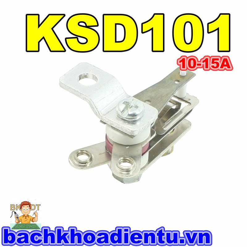 Rơ le nhiệt nồi áp suất KSD101 20A 250V không tai bắt vit màu trắng