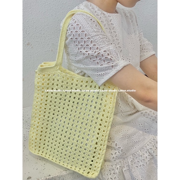 NET CROCHETBAG - TÚI TOTE LEN BASIC