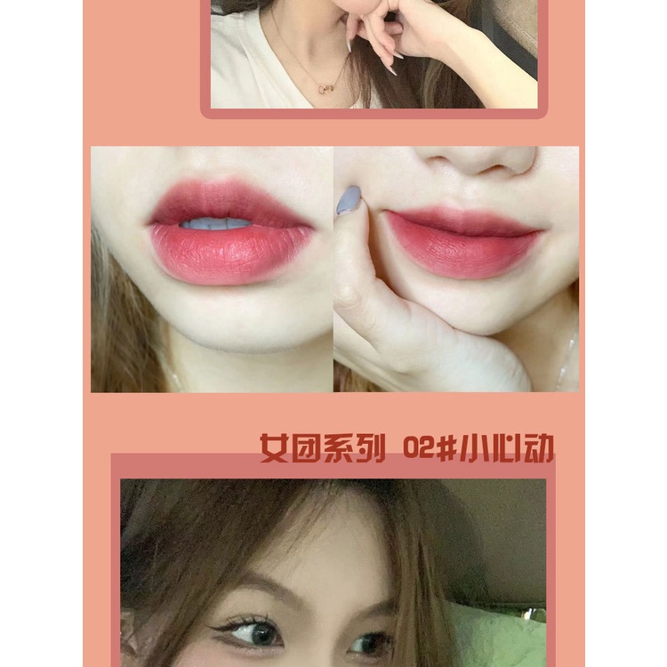 HERORANGE  Son lì mềm mại mịn màng Dưỡng Ẩm chống thấm nước màu sắc tươi sáng trẻ trung bền lâu trôi Chất Lượng Cao