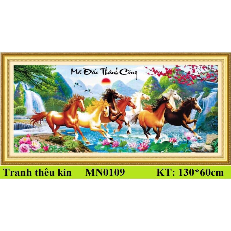 Tranh thêu chữ thập Mã Đáo Thành Công MN0109 (130x60) chưa thêu