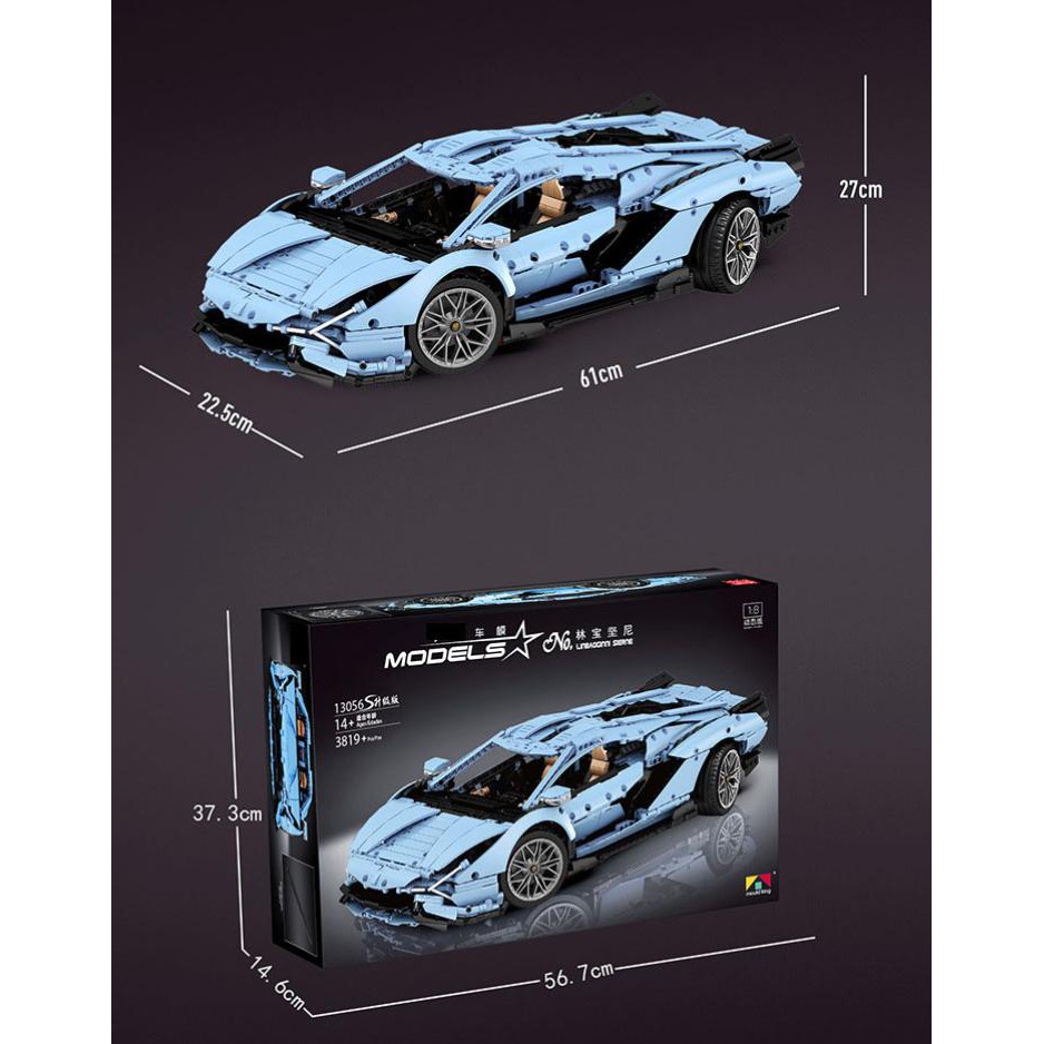 Lắp ráp mô hình Technic Mould King 13056S SIÊU XE Veneno Lamborghinis XYen Aventador