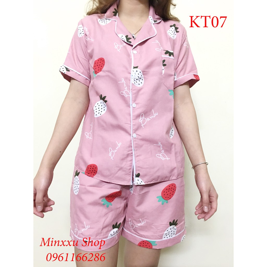 Bộ PIJAMA Tay Ngắn Quần Ngắn Mùa Hè - Chất Kate Thái Siêu Đẹp - Mẫu Mã Đa Dạng Độc Đáo Nhất