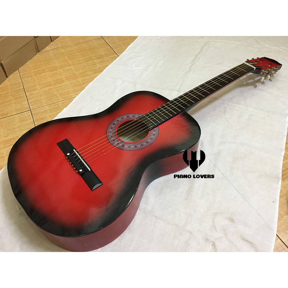 Đàn Guitar acoustic màu cam dáng D - HÀNG CÓ SẴN