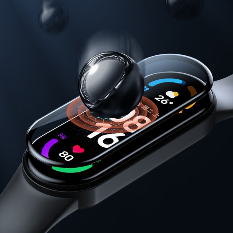 Miếng Dán Viền Cong 3D Chống Bụi Cho Đồng Hồ Thông Minh Mi Band 7 2x