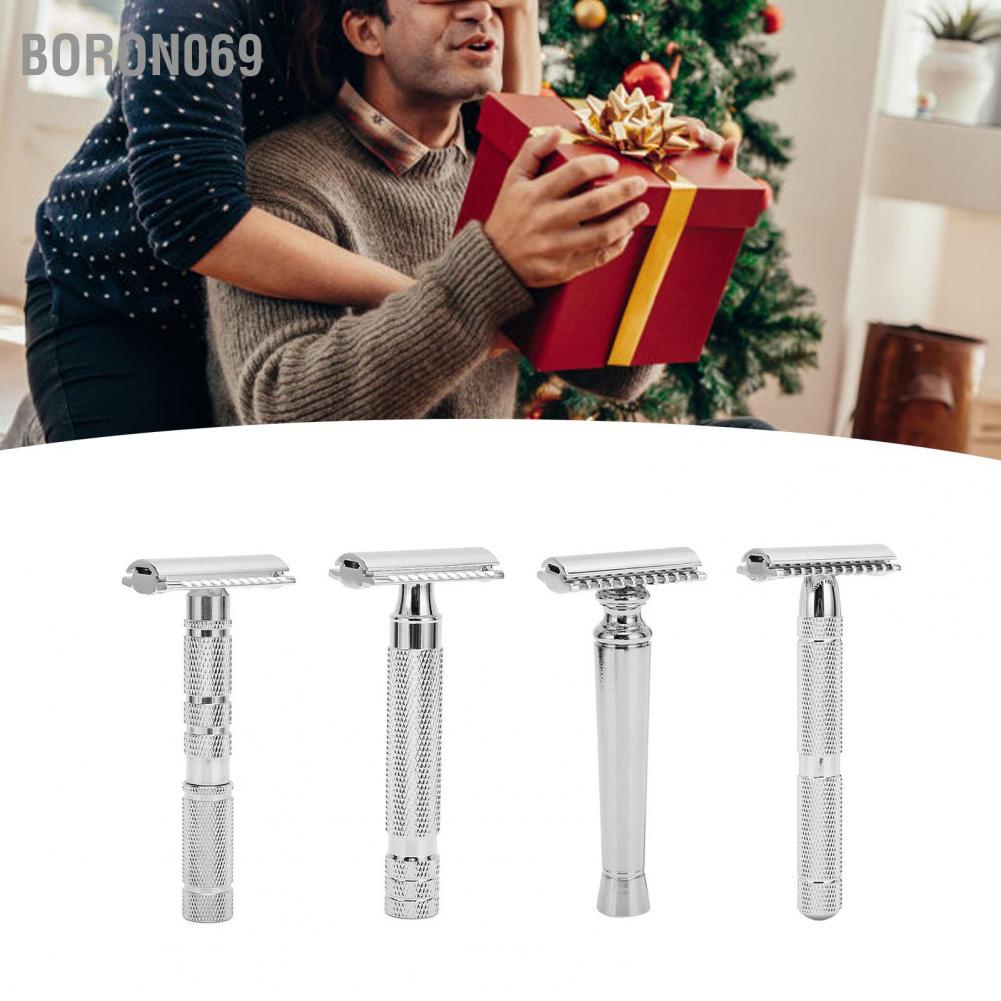 Dao cạo cổ điển An toàn cao Tay cầm tiện dụng Chống gỉ Máy cạo râu bằng tay cổ điển dành cho nam Tiệm cắt tóc tại nhà Quà tặng du lịch Boron069