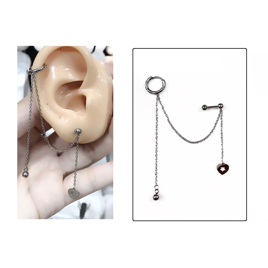 KHUYÊN TAI VÒNG XÍCH 2 LỖ CÁ TÍNH