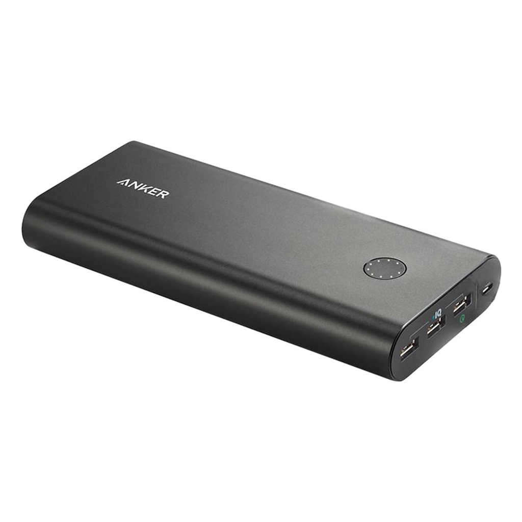 Pin Sạc Dự Phòng Anker PowerCore+ 26800mAh Hỗ Trợ Sạc Nhanh QC 2.0 - A1372 (Đen) - Hàng Chính Hãng