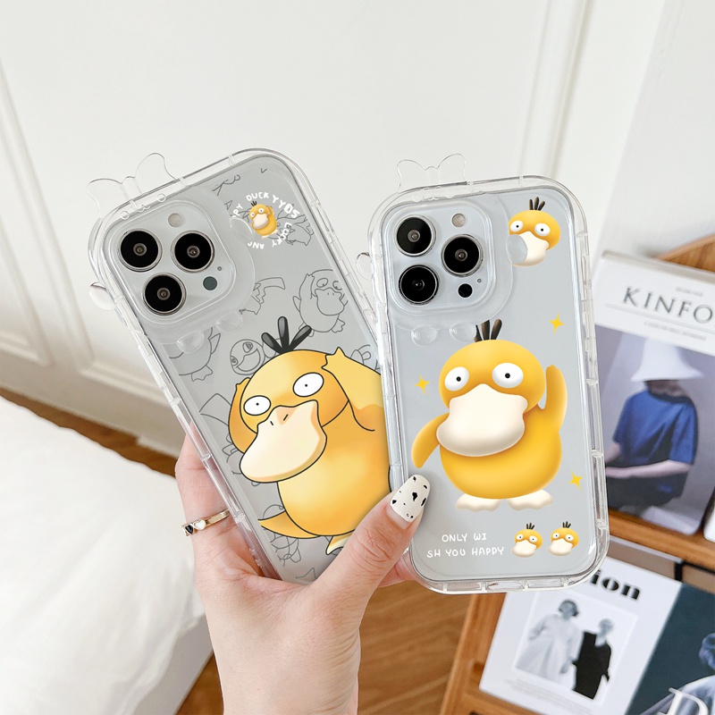 Suntaiho Ốp lưng iphone  Ốp Điện Thoại Mềm Trong Suốt In Hình Vịt Dễ Thương Cho iPhone 14 11 Pro 7 Plus 8 Plus 11 12 13 Pro max XS XR XS max