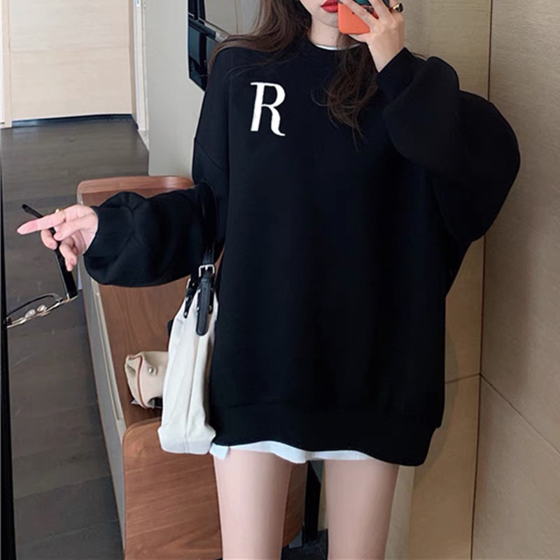 [Mã FAMARAL2 giảm 10K đơn 50K] Áo hoodie nữ, Áo Sweater nữ chữ R chất đẹp-không bai xù