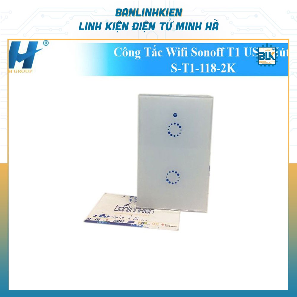 Công Tắc Wifi Sonoff T1 US 2 Nút S-T1-118-2K