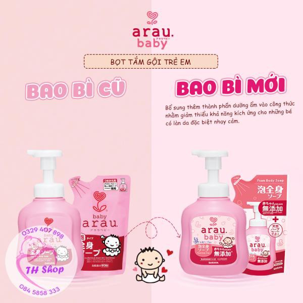 Sữa Tắm Gội Arau Baby Nhật Bản Thảo Mộc Cho Bé