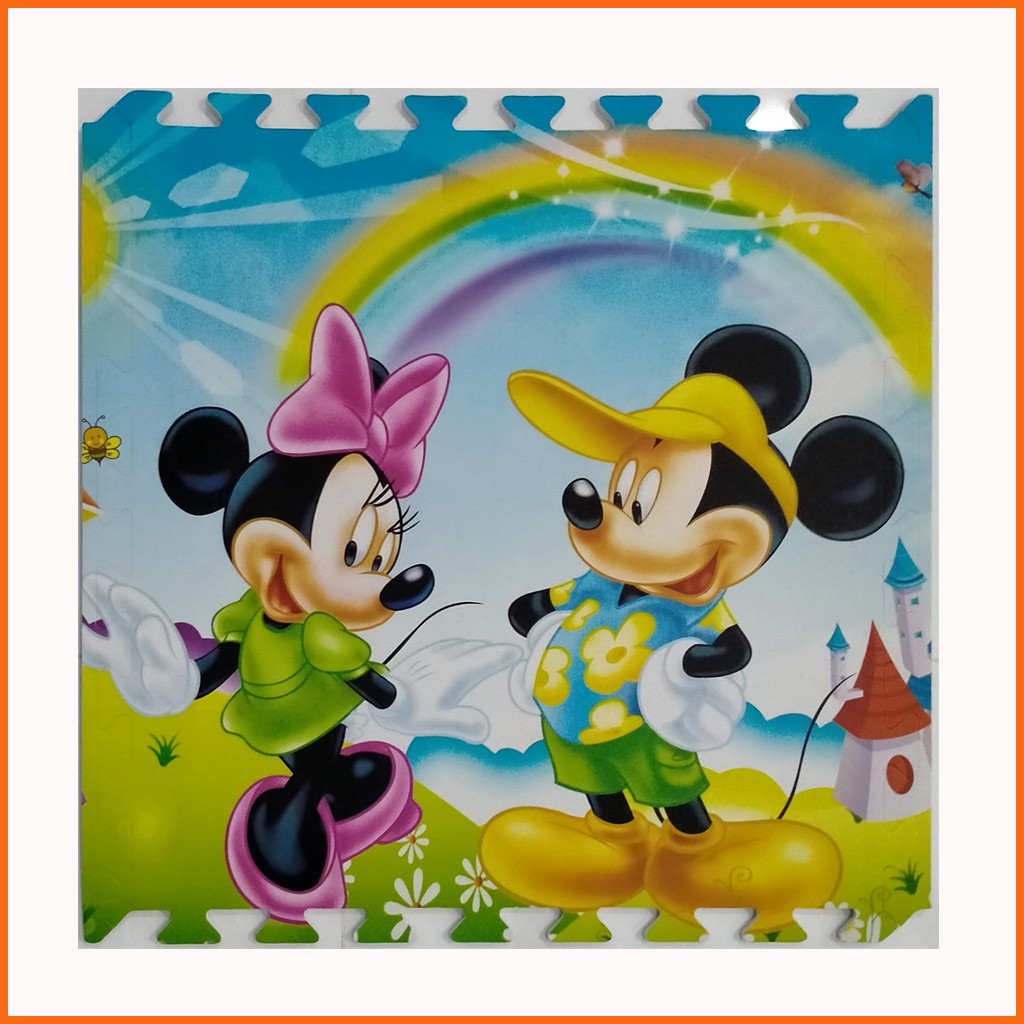 Thảm chơi cho bé hình Hoạt Hình Disney (bộ 4 tấm)- Kích thước mỗi tấm 60x60x1cm- Hàng Việt Nam- Mẹ Tròn Store