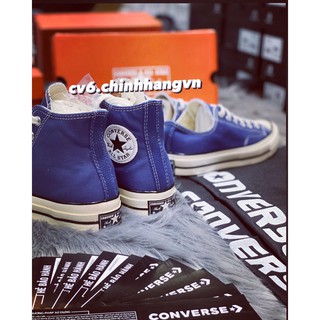 ( 𝙃𝙖̀𝙣𝙜 𝙍𝙚𝙖𝙡 ) Giày Convers.e Chuck70s True Navy/Black/Egret Cao Cổ