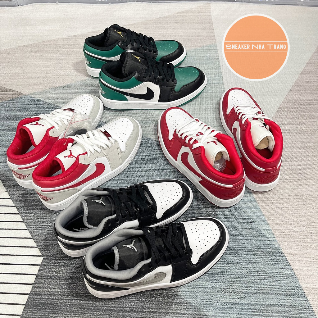 Giày sneaker jordan cổ thấp, jordan low các phối màu hottrend bản đẹp da nhăn - Fullbox kèm quà tặng