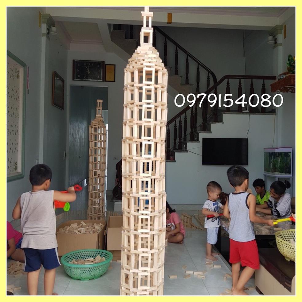 HOT 1Kg Thanh Gỗ Lớn (Hàng Đẹp) - Đồ Chơi Trẻ Em, Xếp Hình Domino Montessori Rèn Luyện Trí Thông Minh Cho Trẻ FREE SHIP