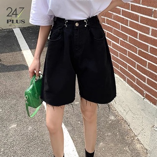 Quần Short Jean Móc Cài