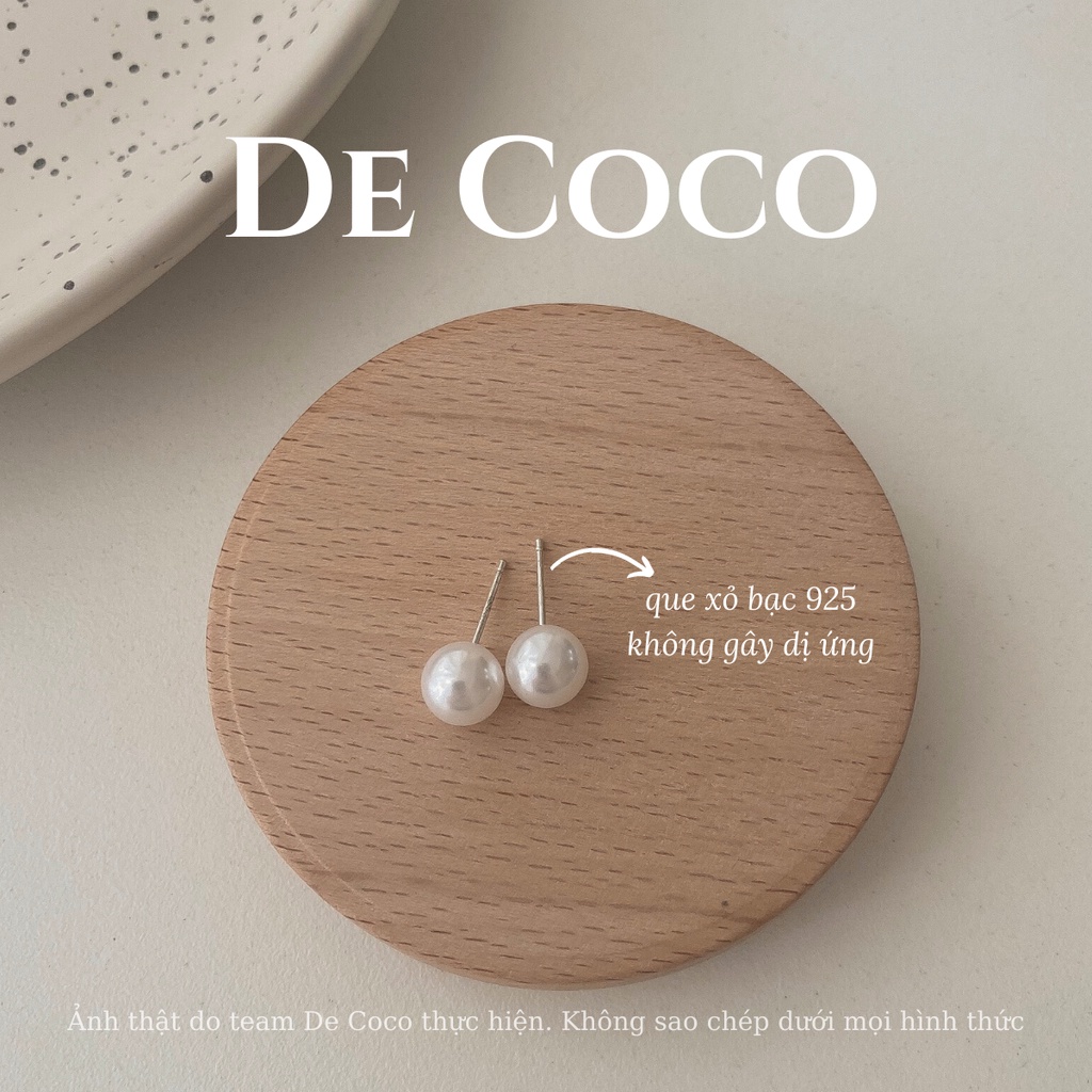 Khuyên tai nữ DECOCO ACC Basic Pearl ngọc trai nhân tạo