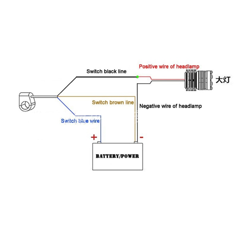Công Tắc Nút Nhấn Bật / Tắt Đèn Pha Gắn Tay Lái Xe Máy
