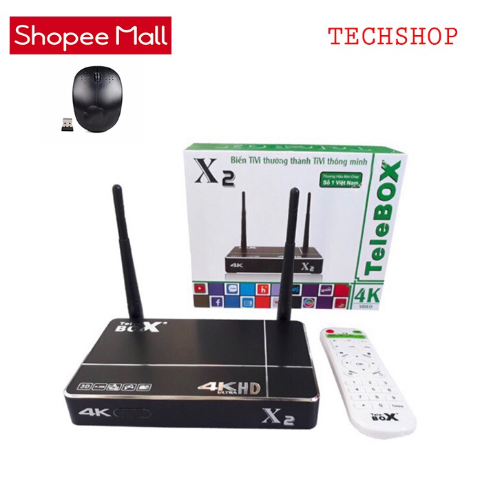 Smart Android TV Box TeleBOX X2 + Chuột không dây