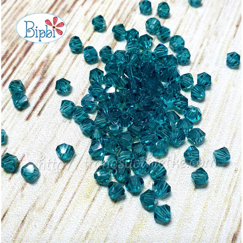 100 viên pha lê Tiệp màu xanh bluezircon - Ship Hỏa Tốc HN