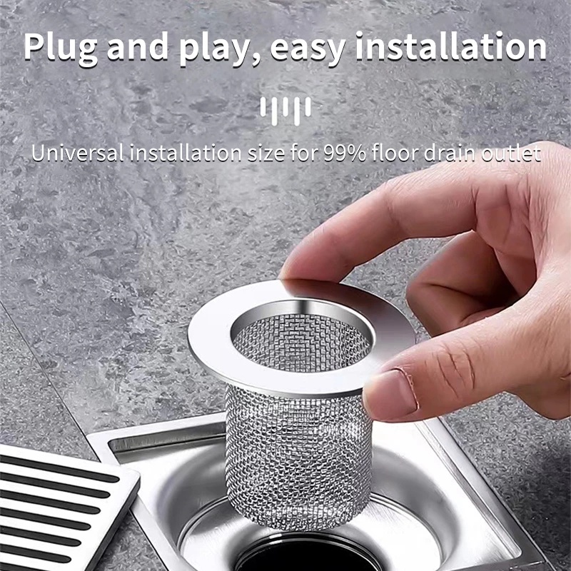 Lưới Lọc Rác Bằng Thép Không Gỉ Đa Năng Chống Tắc Nghẽn Cho Bồn Rửa Nhà Bếp Nhà Tắm