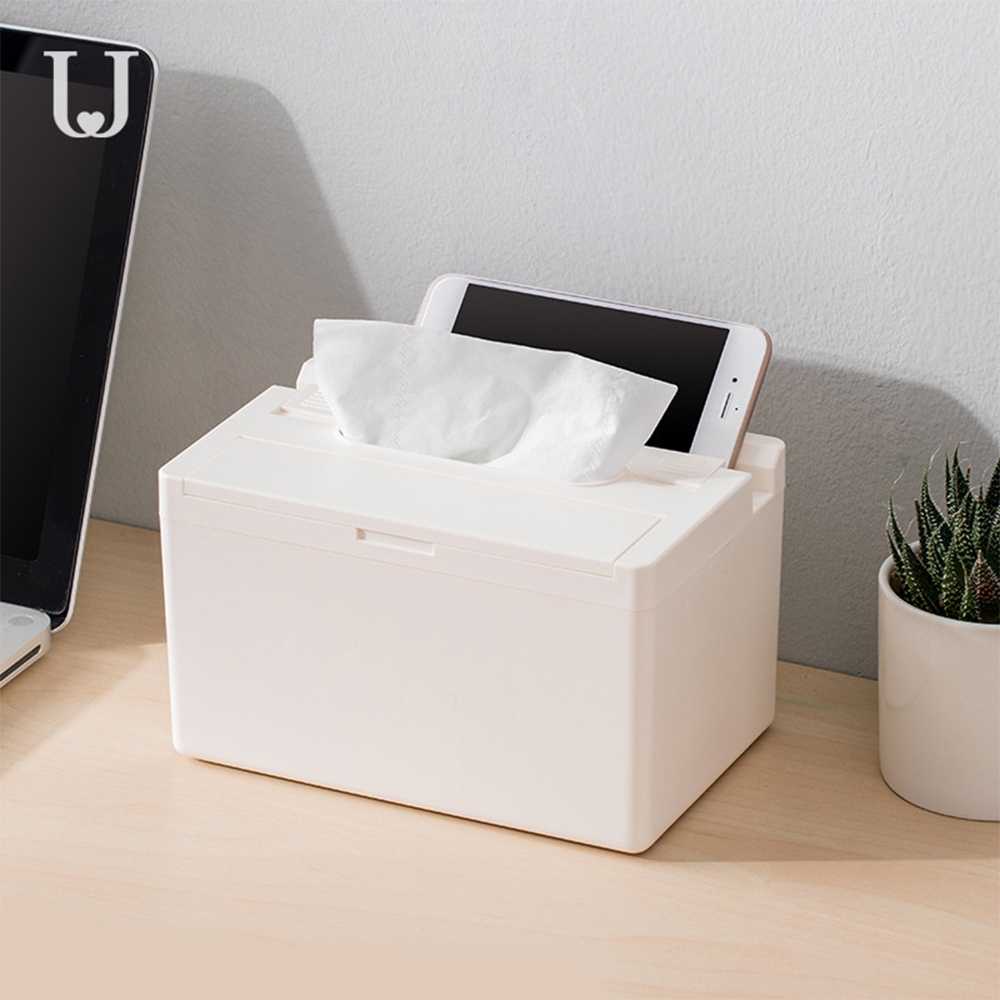 Xiaomi Mijia JJ Fashion Creative Multi-function tissue box Smooth pull ABS material Family drawer Coffee tray Paper box