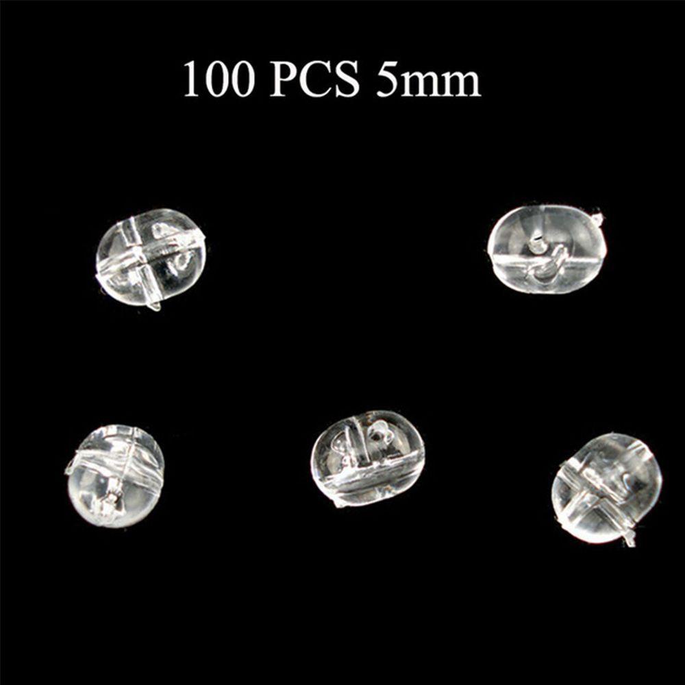 Bộ 100 Nút Chặn Mồi Câu Cá Trong Suốt Tiện Dụng