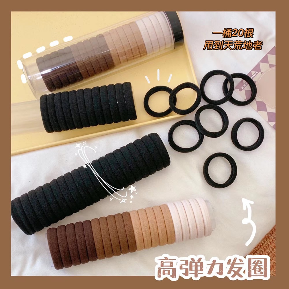 Set Cột Tóc 20 Dây Nhiều Màu Co Dãn Phong Cách Hàn Quốc