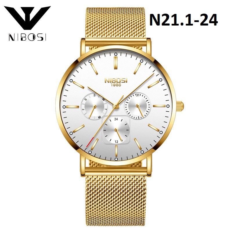 ĐỒNG HỒ NAM NIBOSI N21.1 DÂY PHÉP LƯỚI MẪU MỚI NHẤT