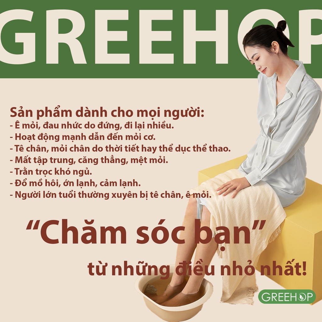 Set 10 túi muối ngâm chân thảo dược GREEHOP (Handmade)