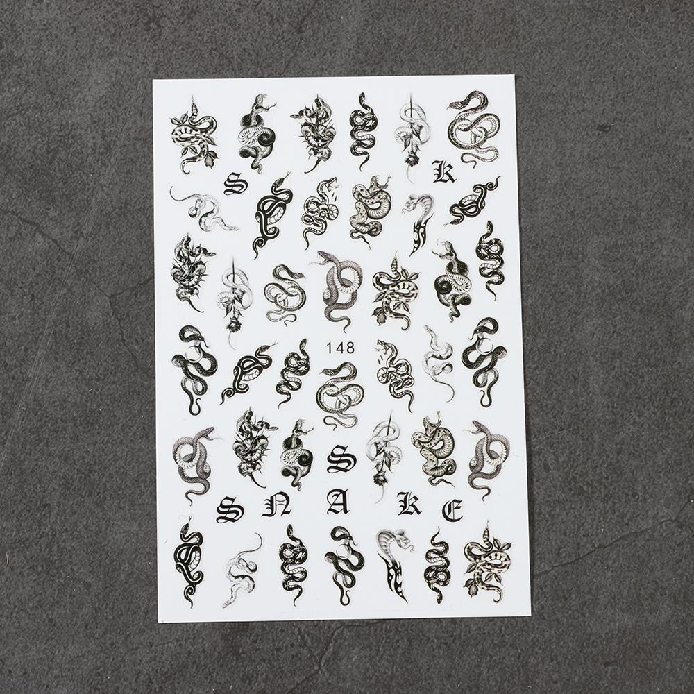 NIUYOU Sticker Dán Móng Phong Cách Gothic