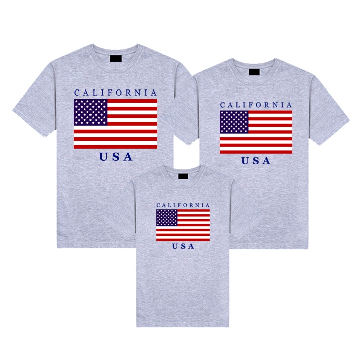 Áo Thun Gia Đình Lá Cờ Mỹ