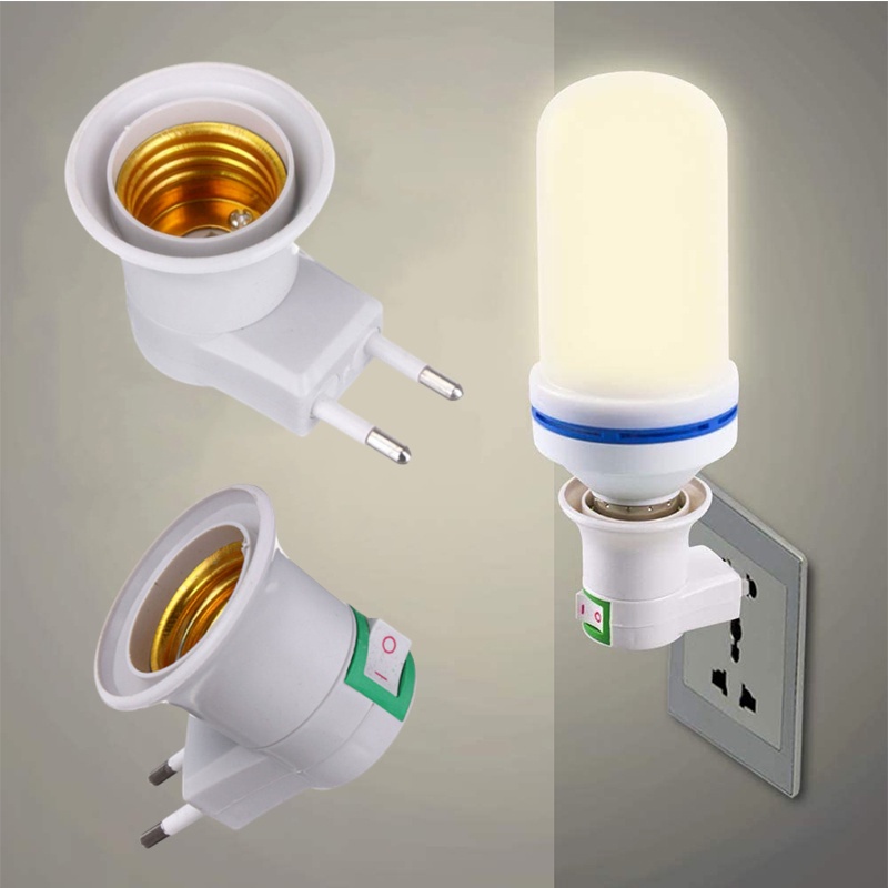 Giá Đỡ Bóng Đèn LED E27 Xoay 360 Độ Phích Cắm EU Tiện Dụng