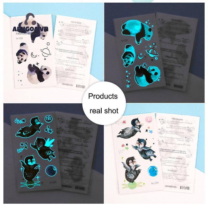 ✨✨Miếng dán hình xăm tạm thời chống nước phát sáng trong bóng tối