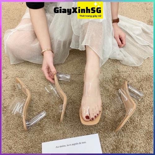 Sandal nữ quai trong 7cm , form chuẩn tôn dáng cực xinh
