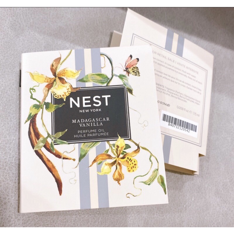 Vial/Mẫu thử nước hoa Nest Madagascar Vanilla Perfume Oil 1,75ml