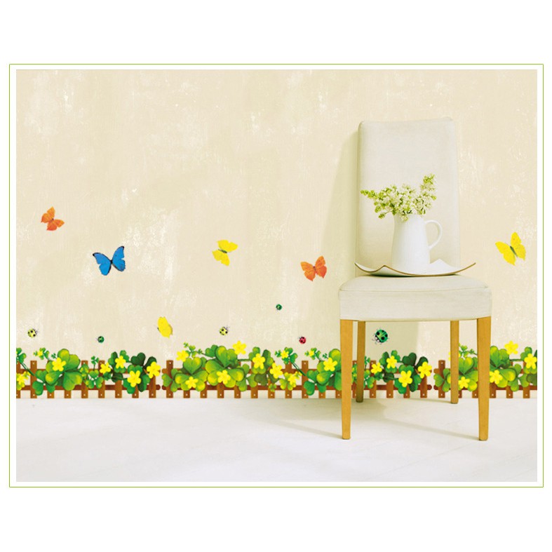 Decal dán tường Combo Cửa sổ và chân tường 5