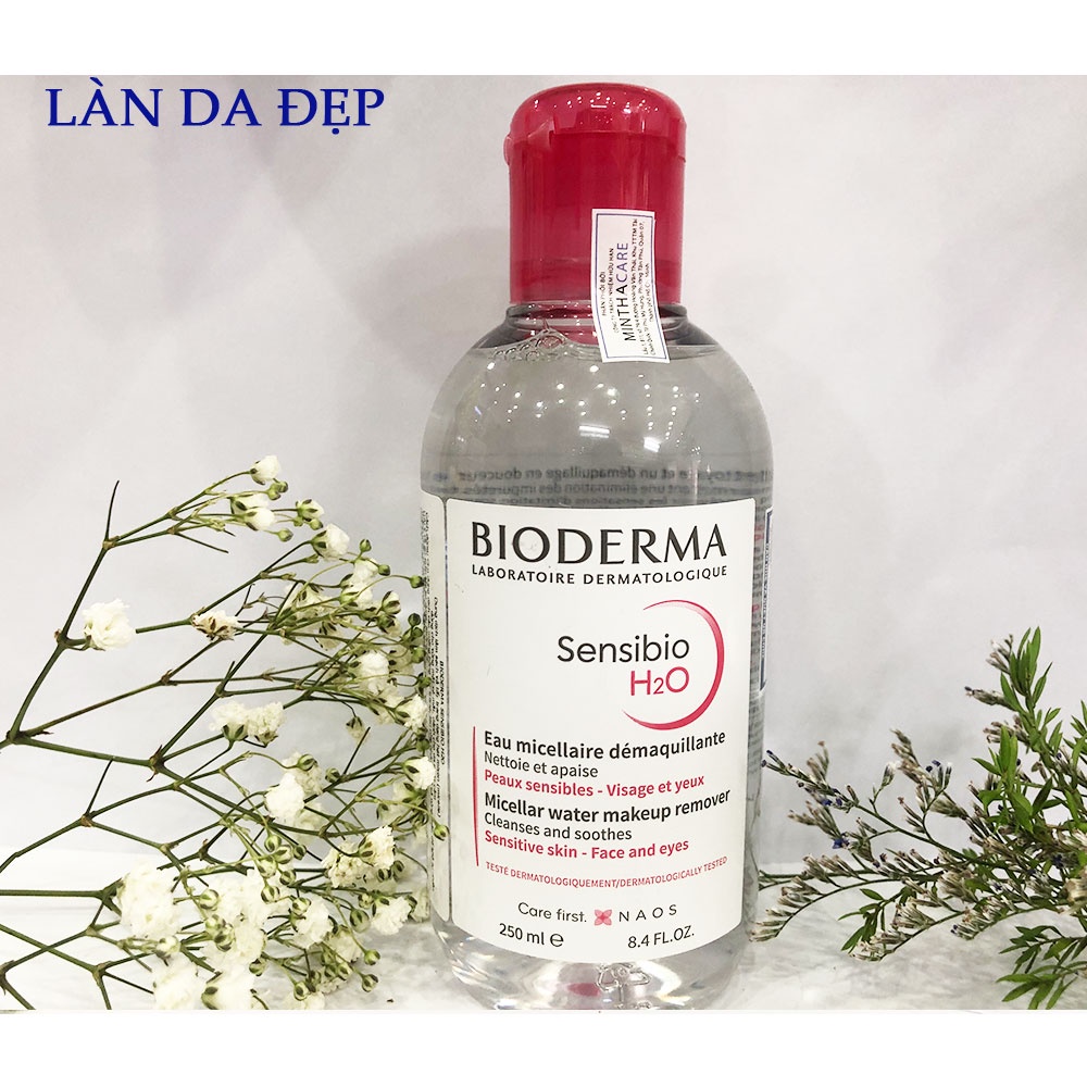 Nước tẩy trang Bioderma Sensibio H2O chai hồng dưỡng ẩm dịu nhẹ dành cho da nhạy cảm chai 100ml đến 500ml