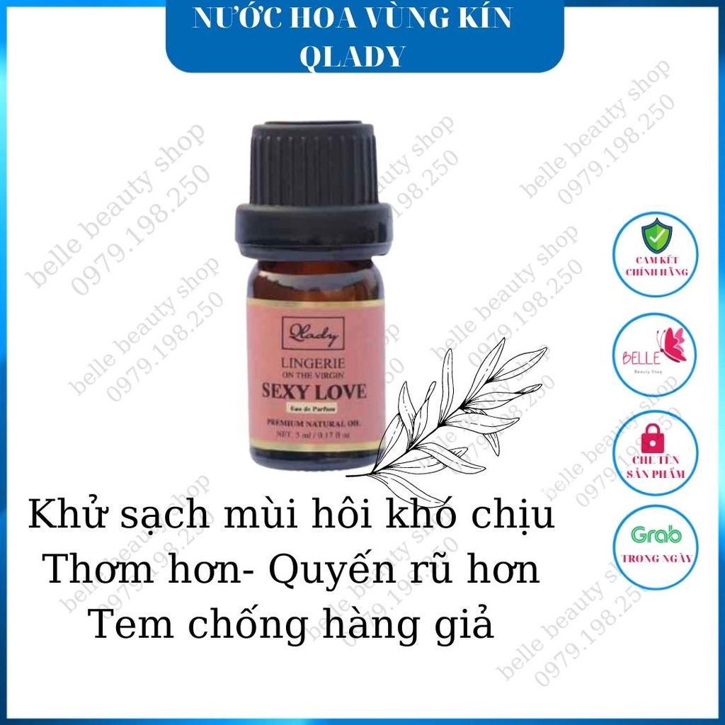 Nước Hoa Vùng Kín QLADY 5ml Nước Hoa Cô Bé Chính Hãng Lưu Hương Trên 8h Giúp Bim Bim Thơm Sexy Gợi Cảm Quyến Rũ