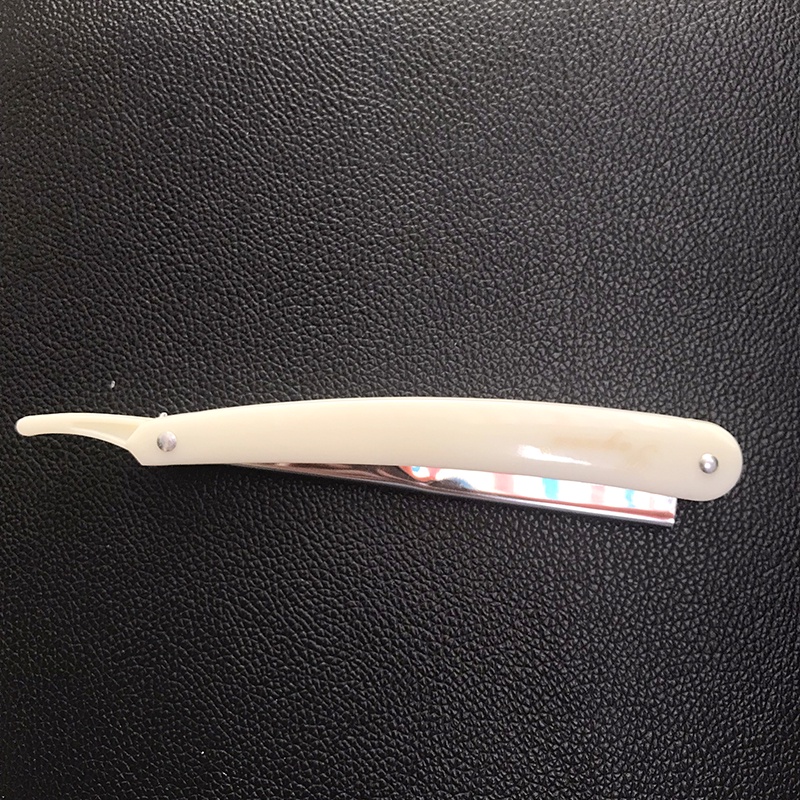 Dao cạo râu cổ điển Barber, dao cạo mặt cán nhựa chuyên dùng cho thợ cắt tóc lưỡi dao thay thế