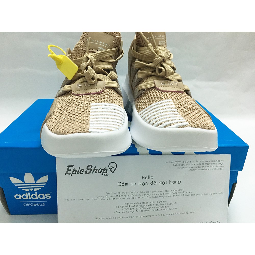 Giày EQT BASK ADV 2018 nâu trắng (loại chất lượng cao)